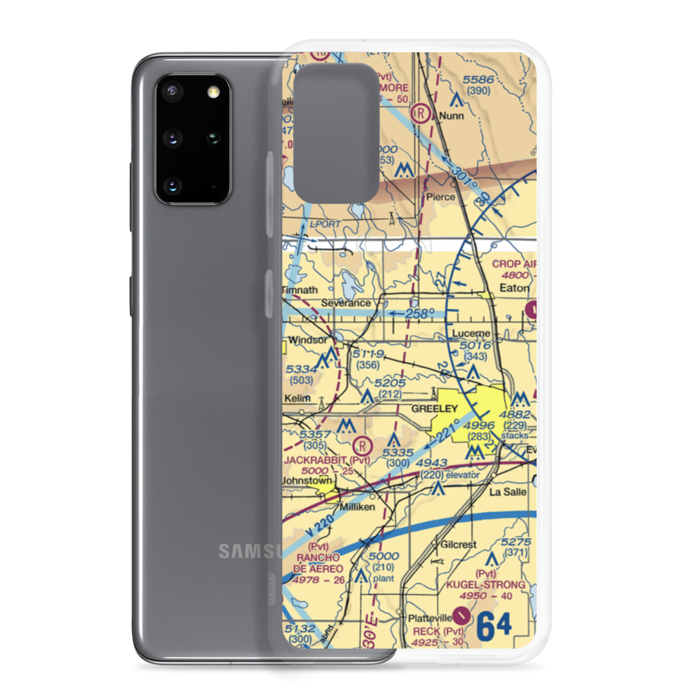 Highline Farm Airstrip (67CO) VFR Sectional Samsung Case Samsung Galaxy S20 Plus model shown
