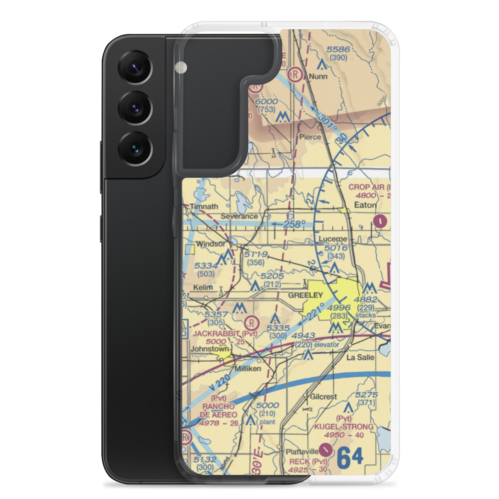 Highline Farm Airstrip (67CO) VFR Sectional Samsung Case Samsung Galaxy S22 Plus model shown