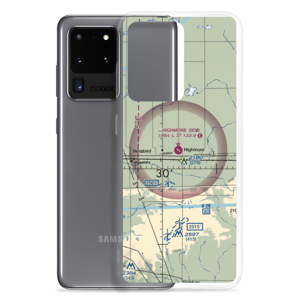 Highmore Municipal Airport (9D0) VFR Sectional Samsung Case Samsung Galaxy S20 Ultra model shown