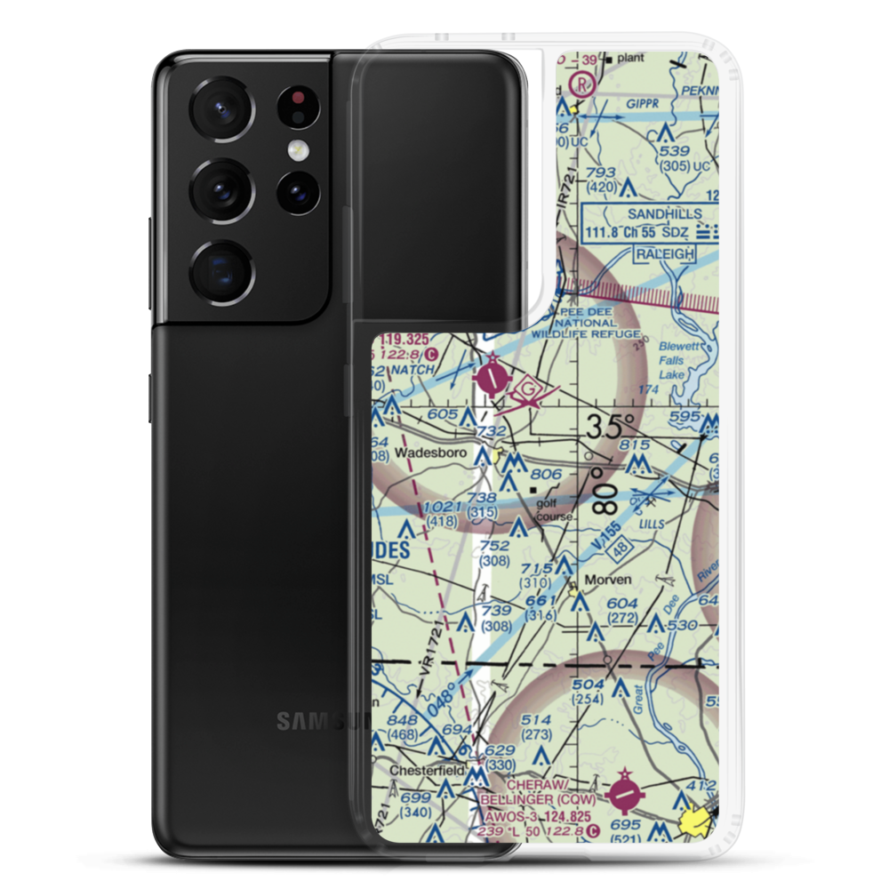 Hightower Areo Plantation Airport (67NC) VFR Sectional Samsung Case Samsung Galaxy S21 Ultra model shown