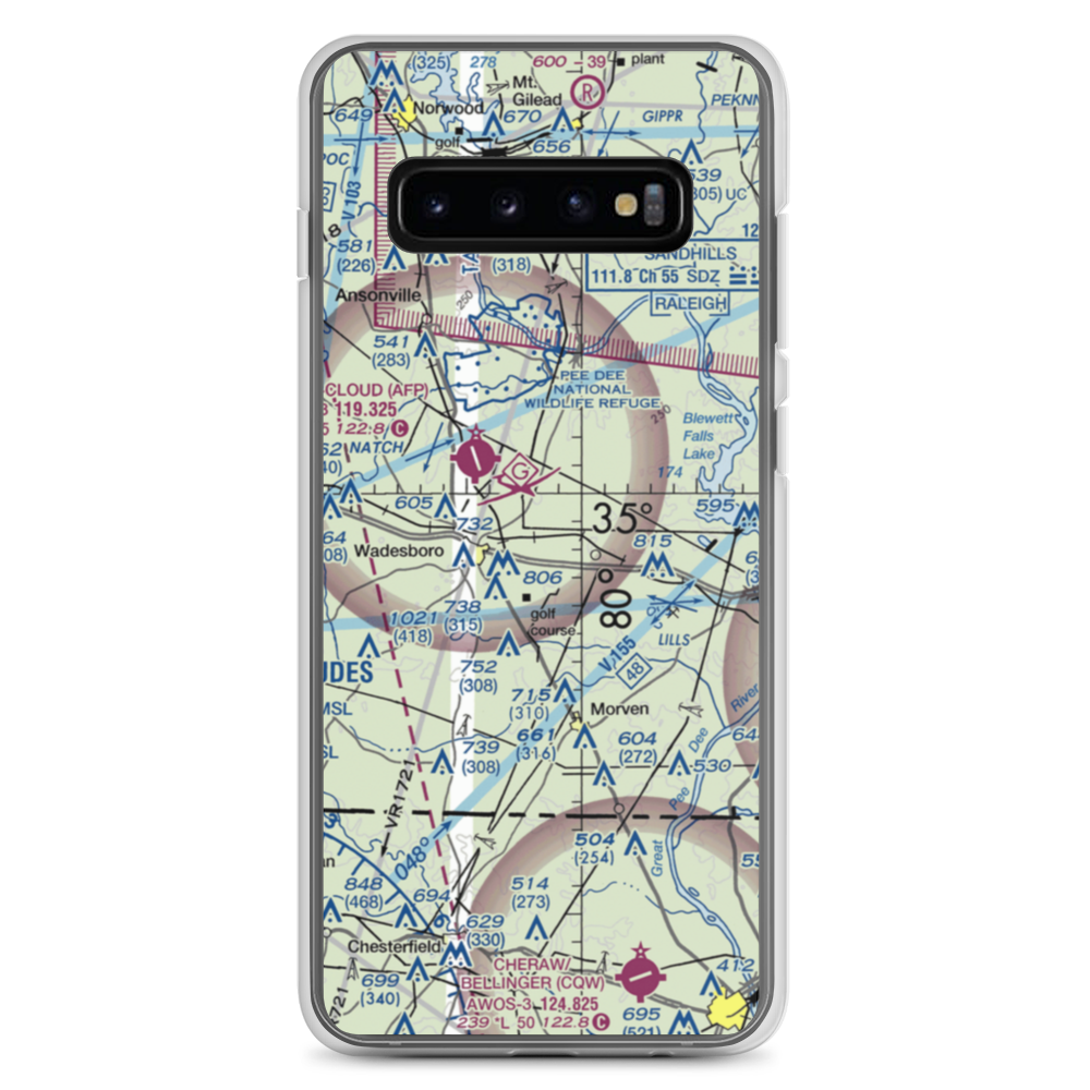 Hightower Areo Plantation Airport (67NC) VFR Sectional Samsung Case Samsung Galaxy S10+ model shown