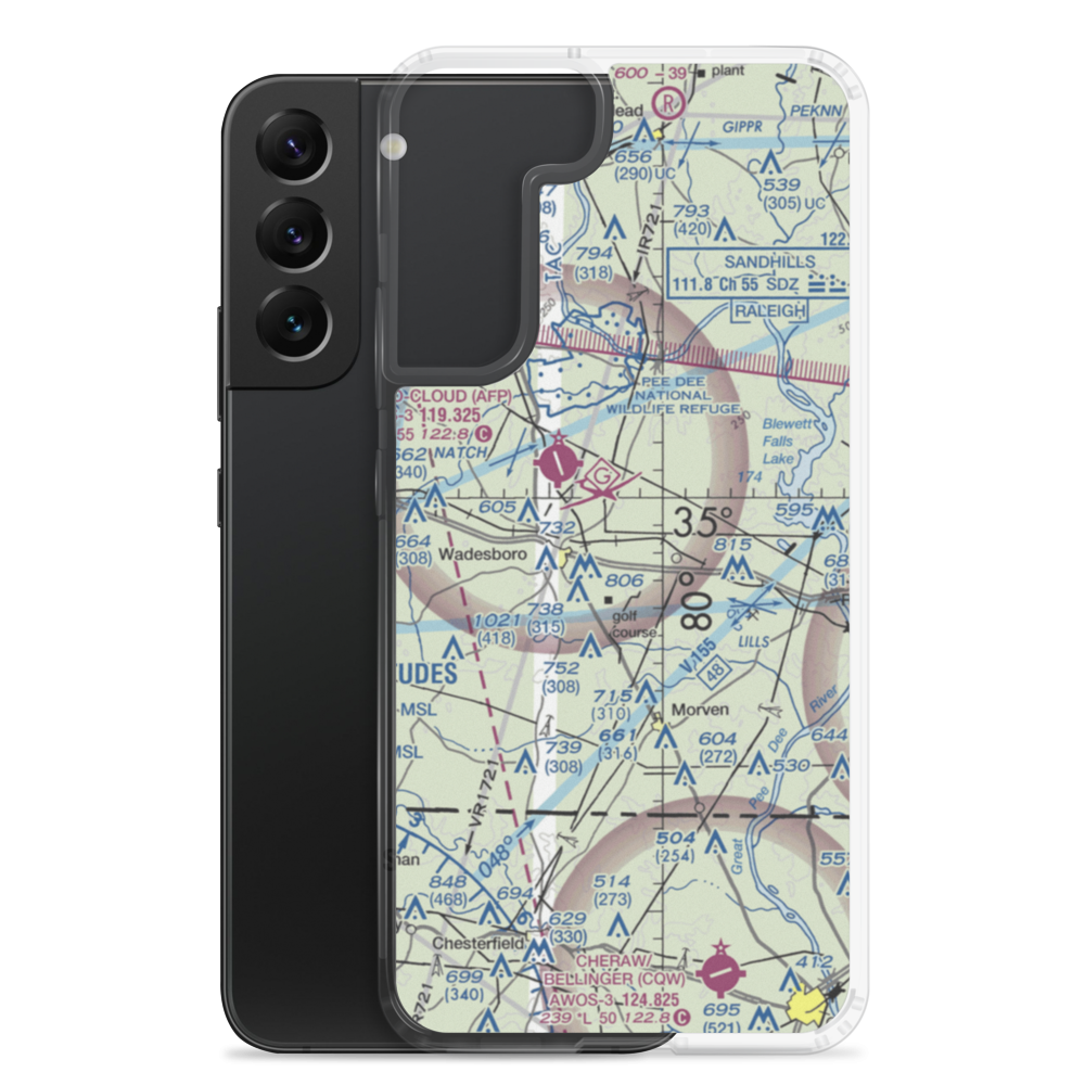 Hightower Areo Plantation Airport (67NC) VFR Sectional Samsung Case Samsung Galaxy S22 Plus model shown