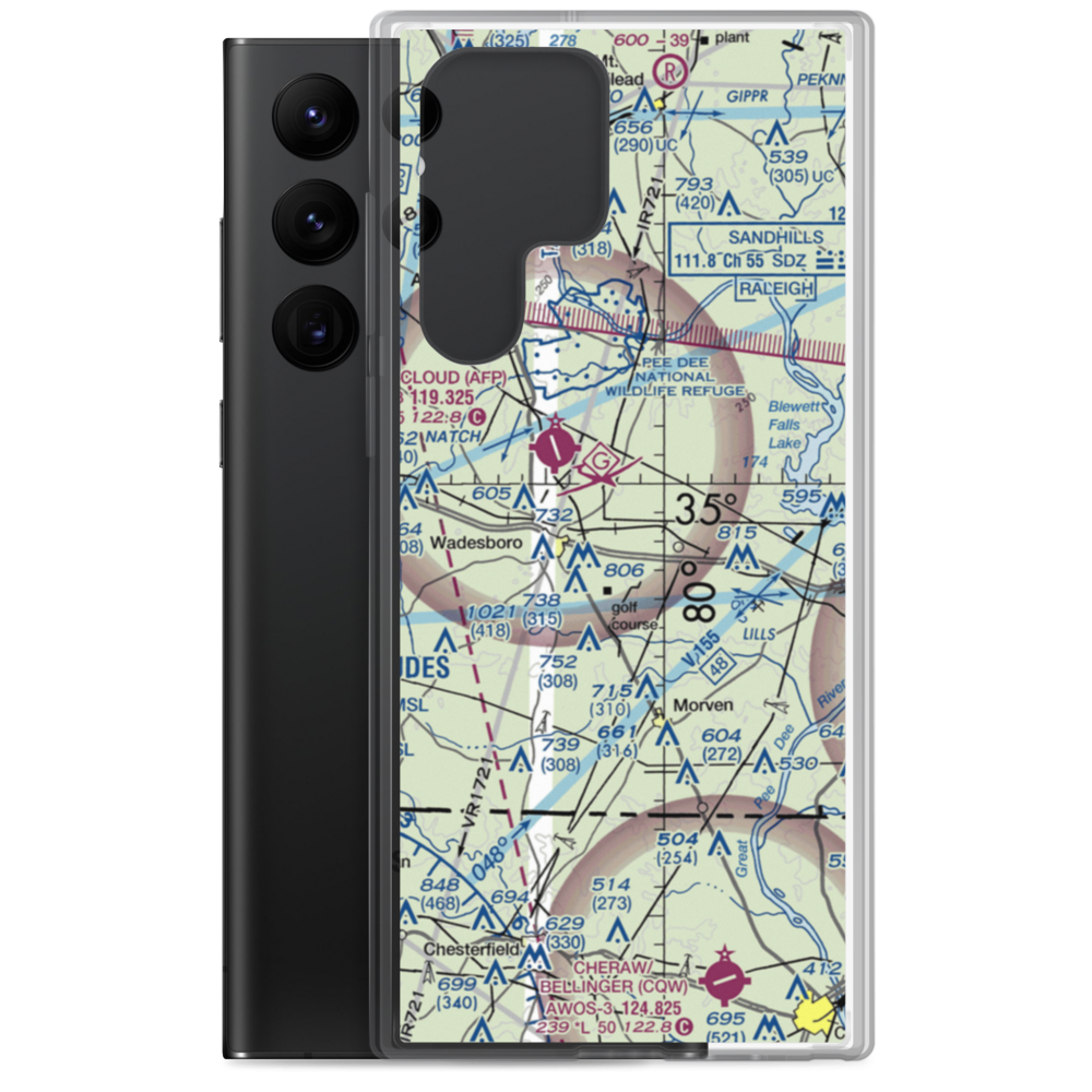 Hightower Areo Plantation Airport (67NC) VFR Sectional Samsung Case Samsung Galaxy S22 Ultra model shown