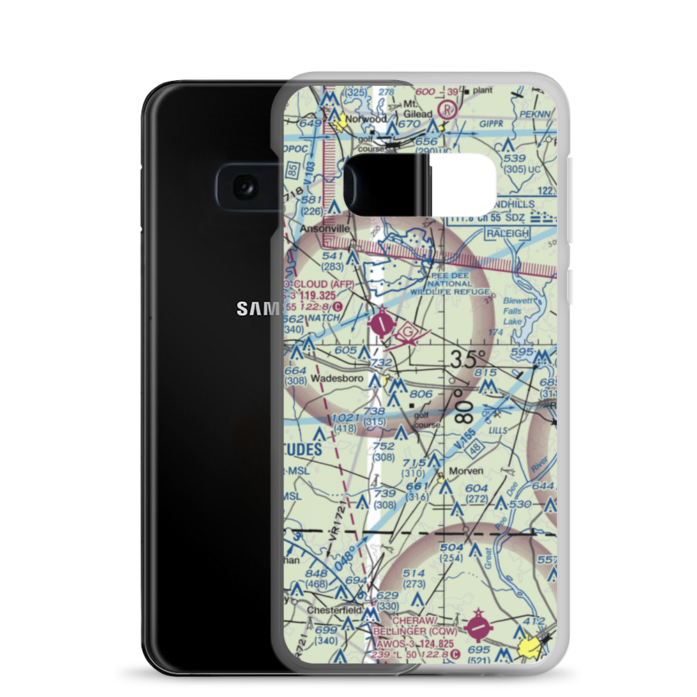 Hightower Areo Plantation Airport (67NC) VFR Sectional Samsung Case Samsung Galaxy S10e model shown