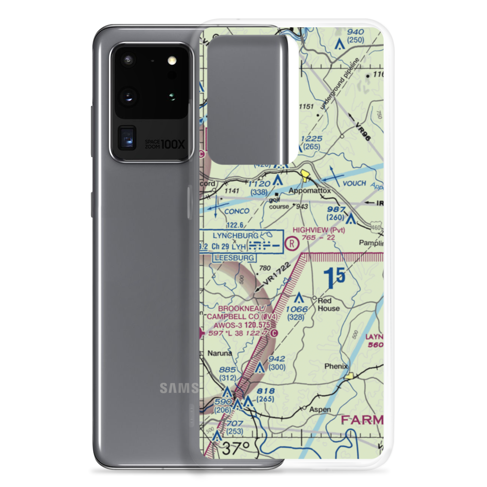 Highview Farms Airport (94VA) VFR Sectional Samsung Case Samsung Galaxy S20 Ultra model shown
