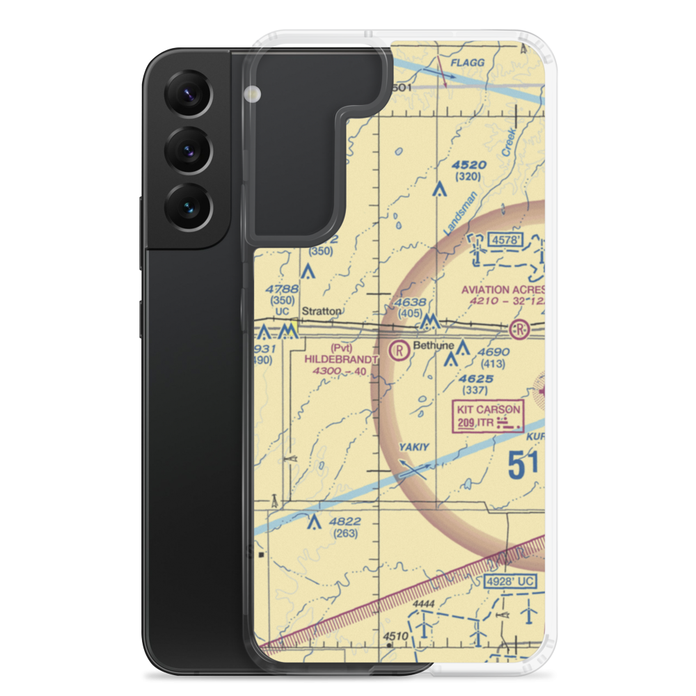 Hildebrandt Airport (CO22) VFR Sectional Samsung Case Samsung Galaxy S22 Plus model shown