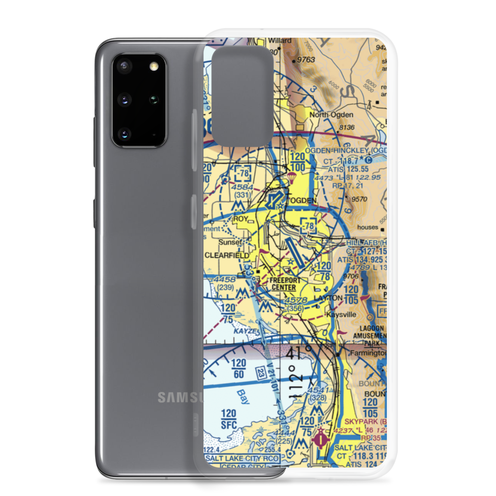 Hill Air Force Base (HIF) VFR Sectional Samsung Case Samsung Galaxy S20 Plus model shown
