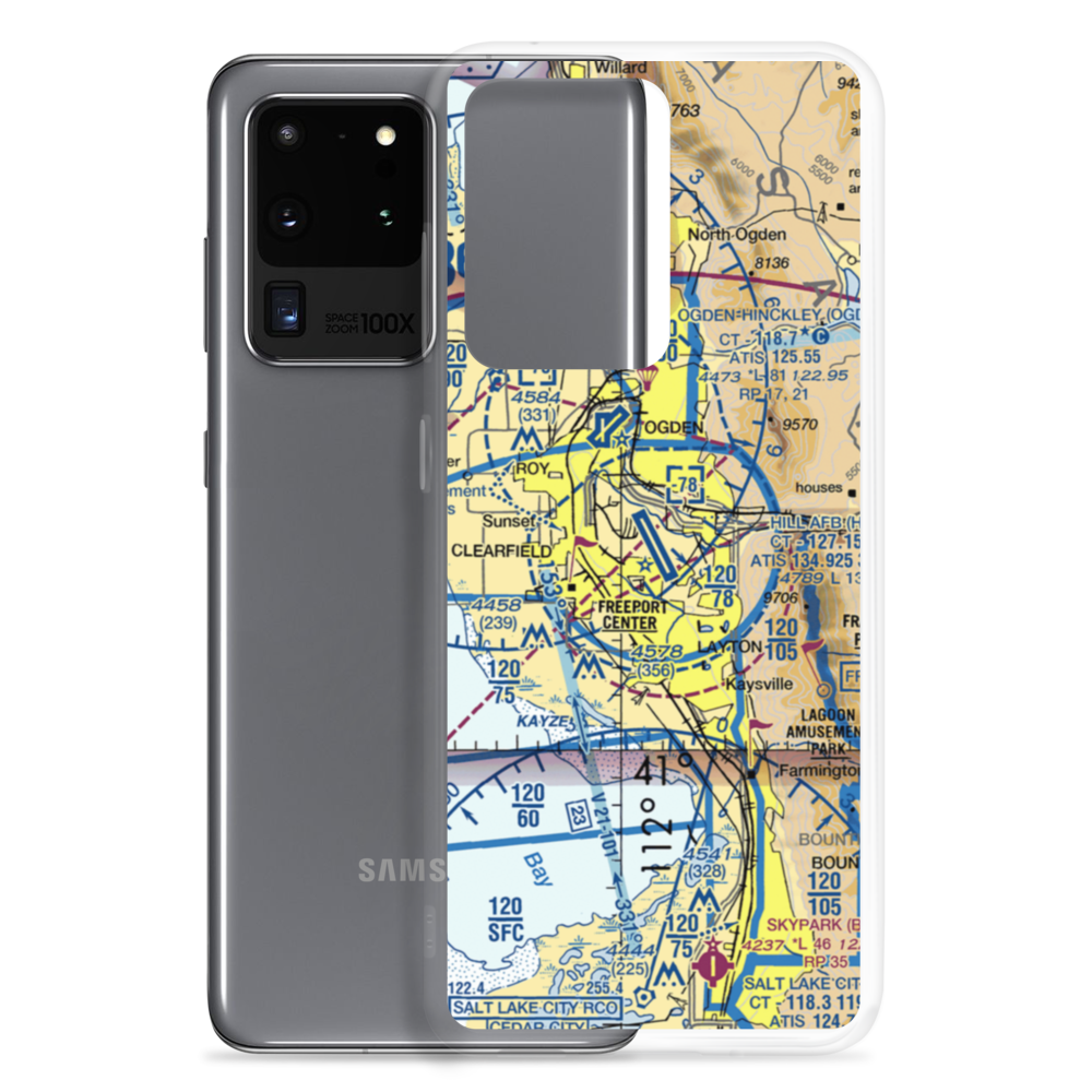Hill Air Force Base (HIF) VFR Sectional Samsung Case Samsung Galaxy S20 Ultra model shown