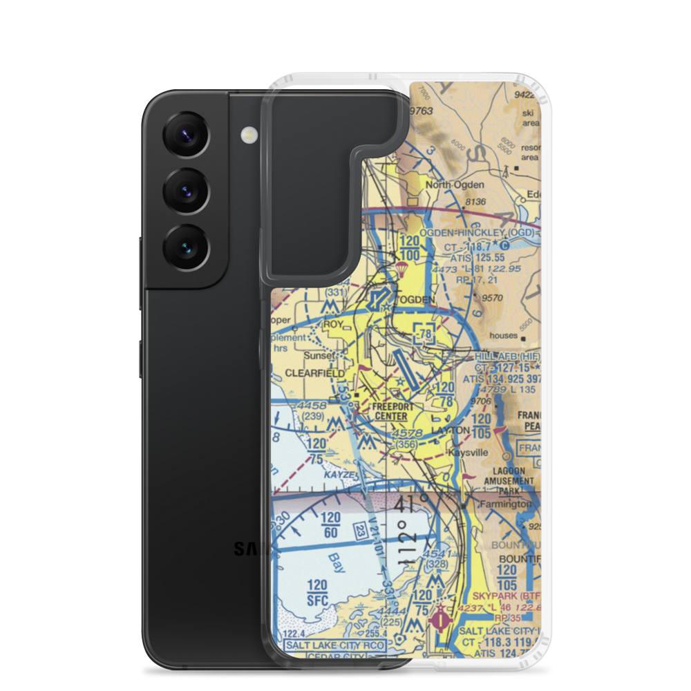 Hill Air Force Base (HIF) VFR Sectional Samsung Case Samsung Galaxy S22 model shown