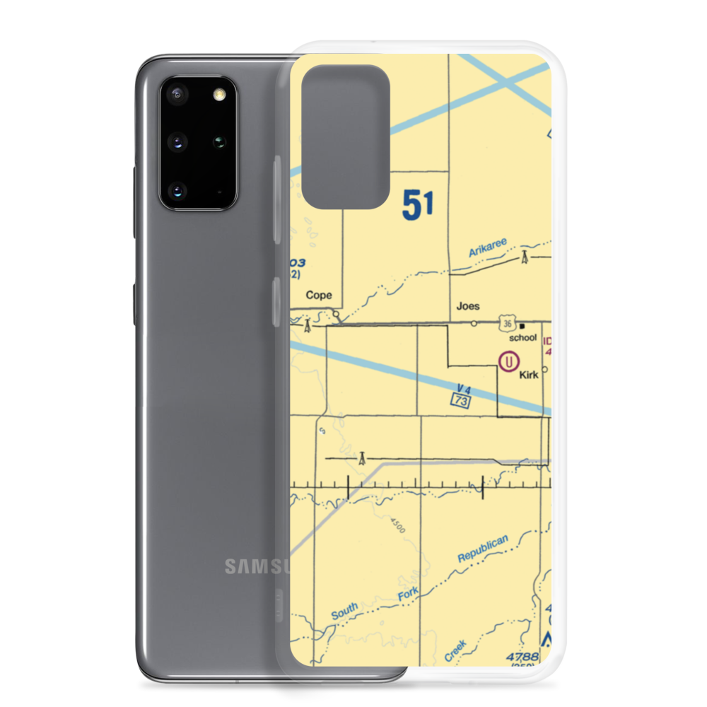 Hill Airport (CO81) VFR Sectional Samsung Case Samsung Galaxy S20 Plus model shown