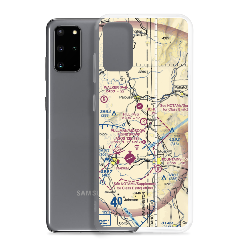 Hill Airport (WT88) VFR Sectional Samsung Case Samsung Galaxy S20 Plus model shown