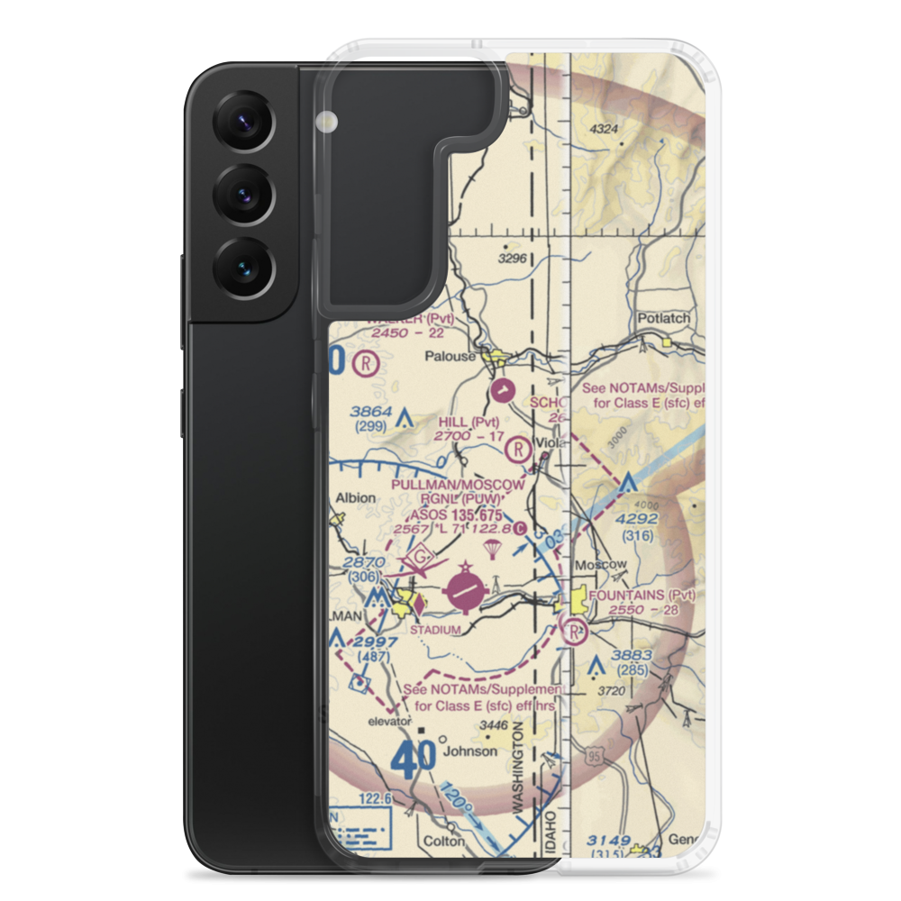 Hill Airport (WT88) VFR Sectional Samsung Case Samsung Galaxy S22 Plus model shown