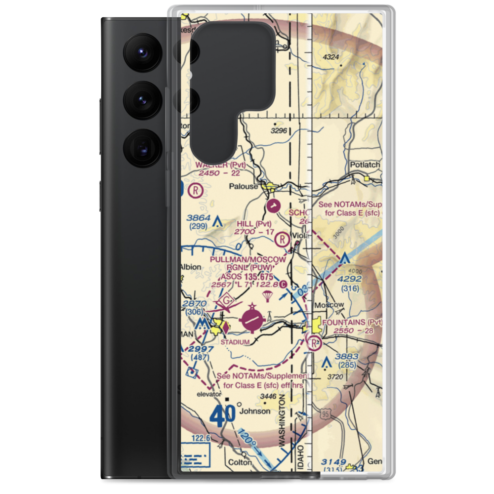Hill Airport (WT88) VFR Sectional Samsung Case Samsung Galaxy S22 Ultra model shown