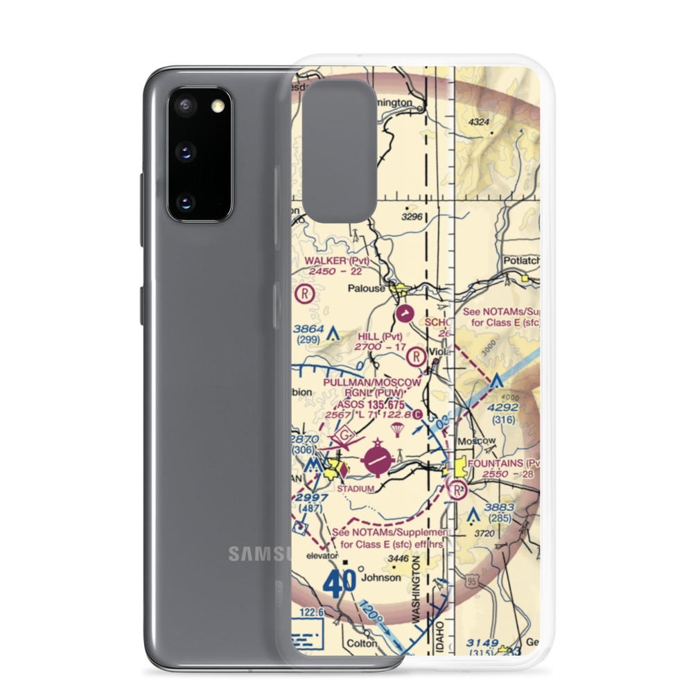 Hill Airport (WT88) VFR Sectional Samsung Case Samsung Galaxy S20 model shown