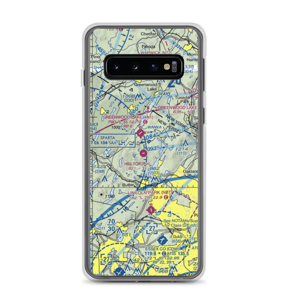 Hill Top Airport (JY43) VFR Sectional Samsung Case Samsung Galaxy S10 model shown