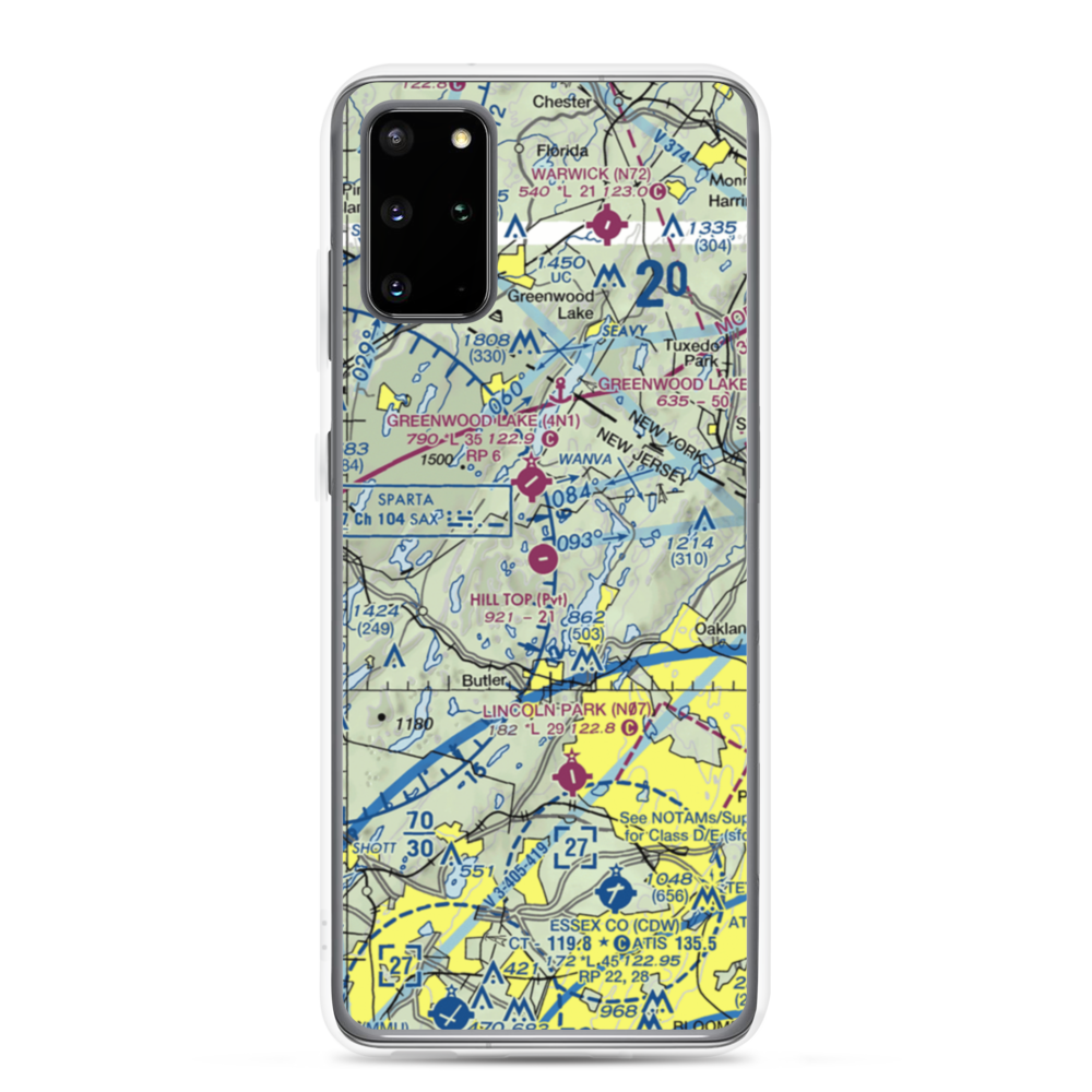 Hill Top Airport (JY43) VFR Sectional Samsung Case Samsung Galaxy S20 Plus model shown