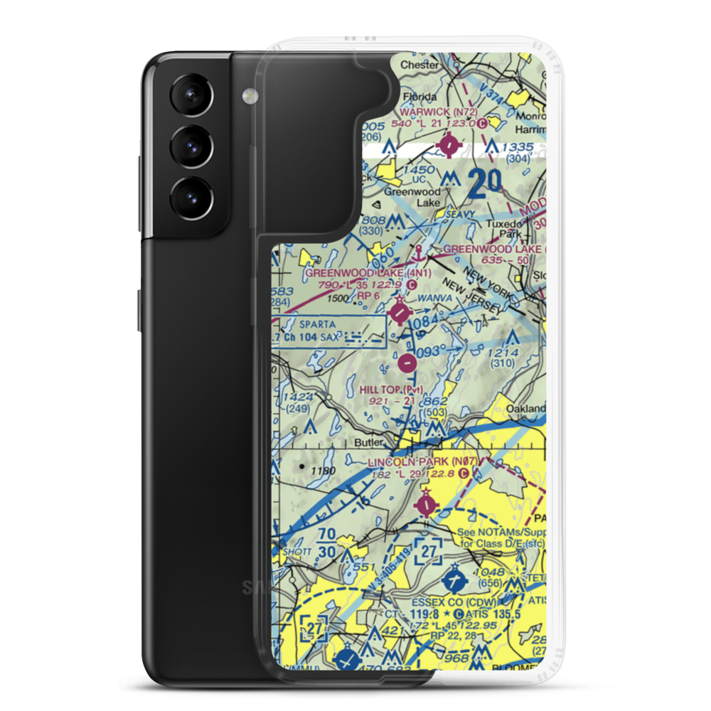 Hill Top Airport (JY43) VFR Sectional Samsung Case Samsung Galaxy S21 Plus model shown