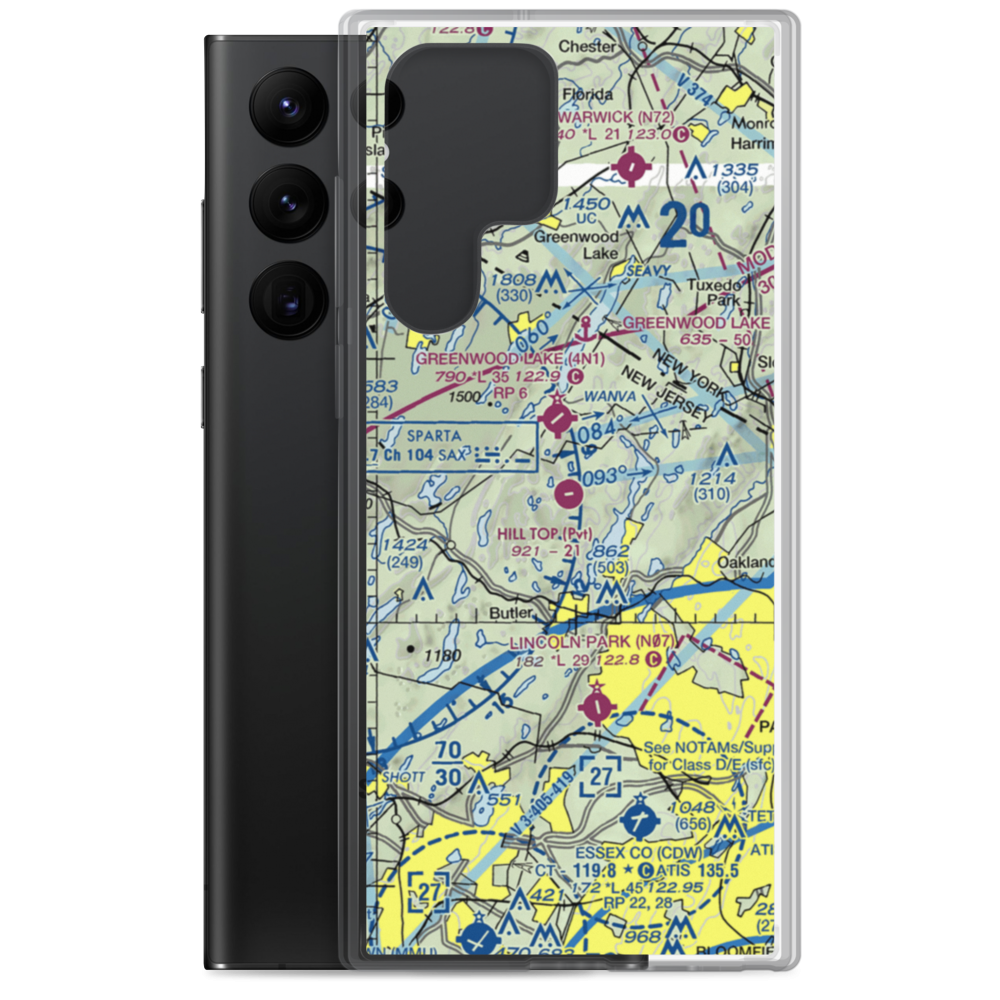Hill Top Airport (JY43) VFR Sectional Samsung Case Samsung Galaxy S22 Ultra model shown