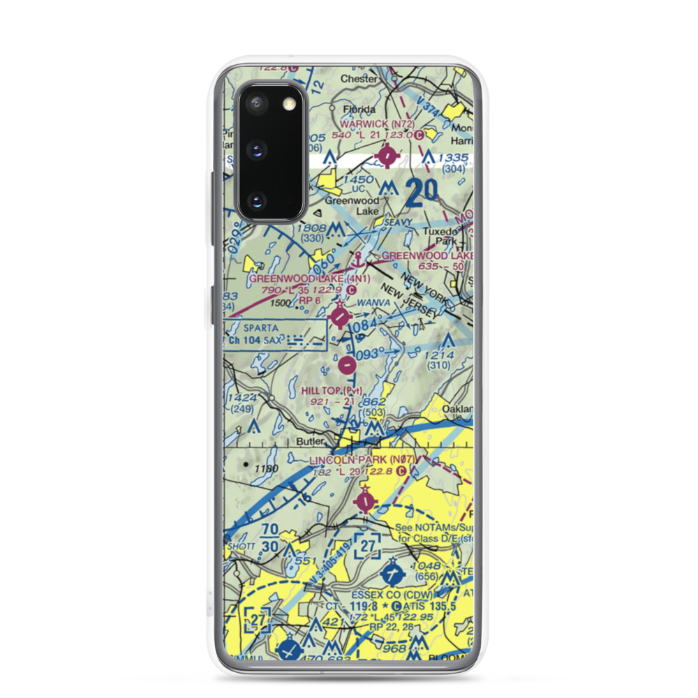 Hill Top Airport (JY43) VFR Sectional Samsung Case Samsung Galaxy S20 model shown