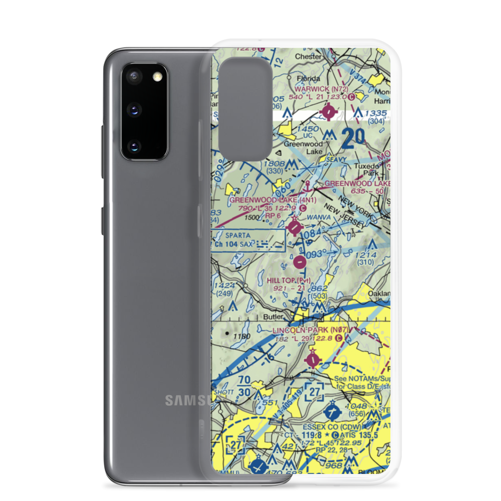 Hill Top Airport (JY43) VFR Sectional Samsung Case Samsung Galaxy S20 model shown