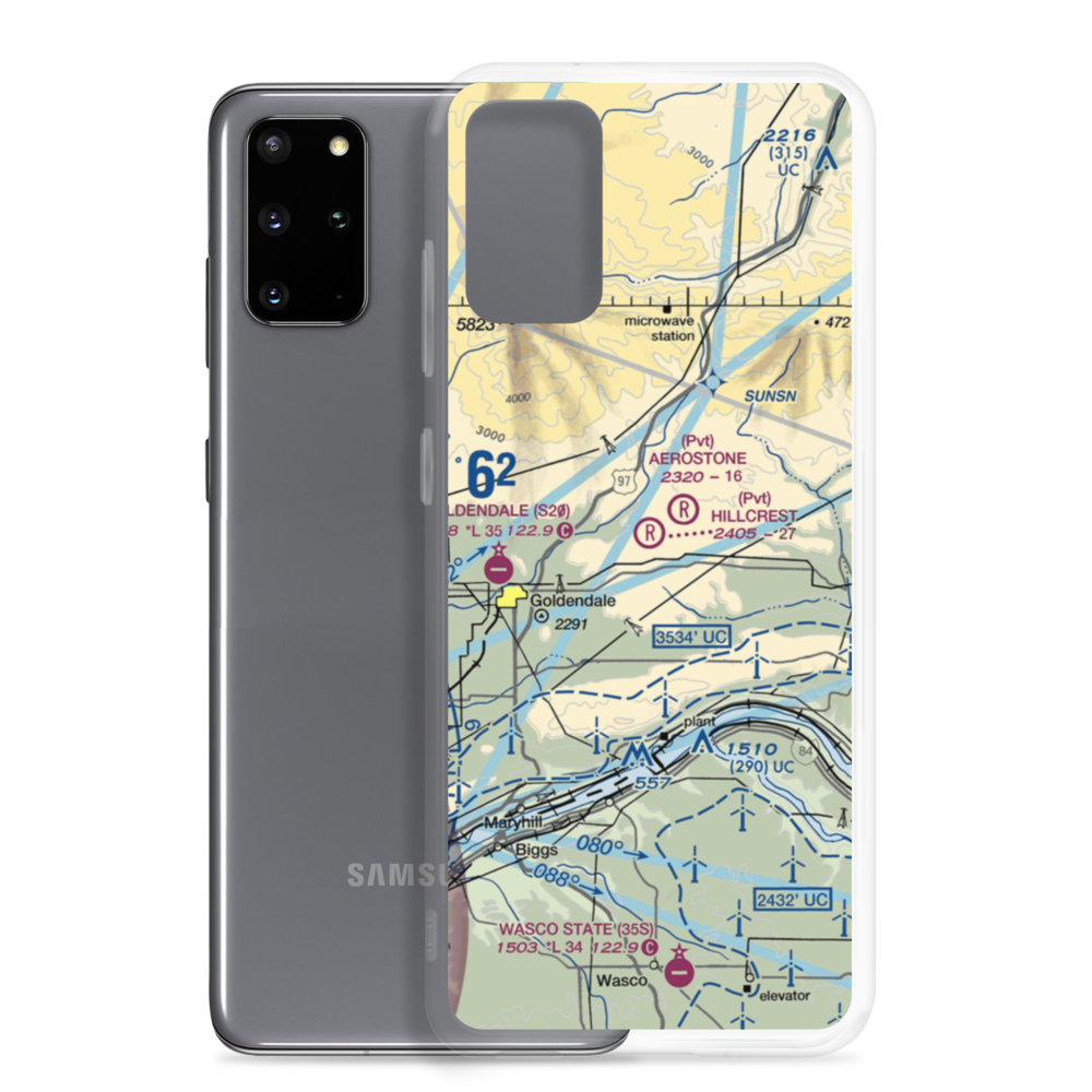 Hillcrest Airport (2WN9) VFR Sectional Samsung Case Samsung Galaxy S20 Plus model shown