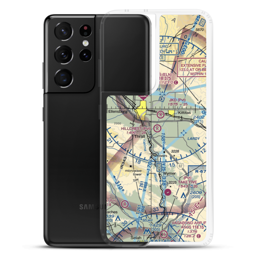 Hillcrest Farms Airport (WT01) VFR Sectional Samsung Case Samsung Galaxy S21 Ultra model shown