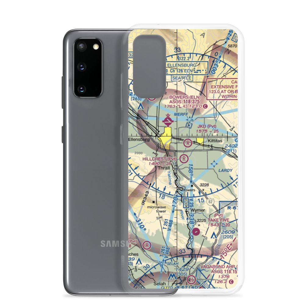 Hillcrest Farms Airport (WT01) VFR Sectional Samsung Case Samsung Galaxy S20 model shown
