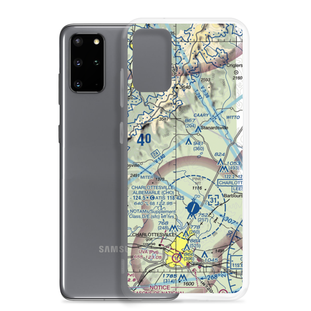 Hilldale Airport (78VA) VFR Sectional Samsung Case Samsung Galaxy S20 Plus model shown