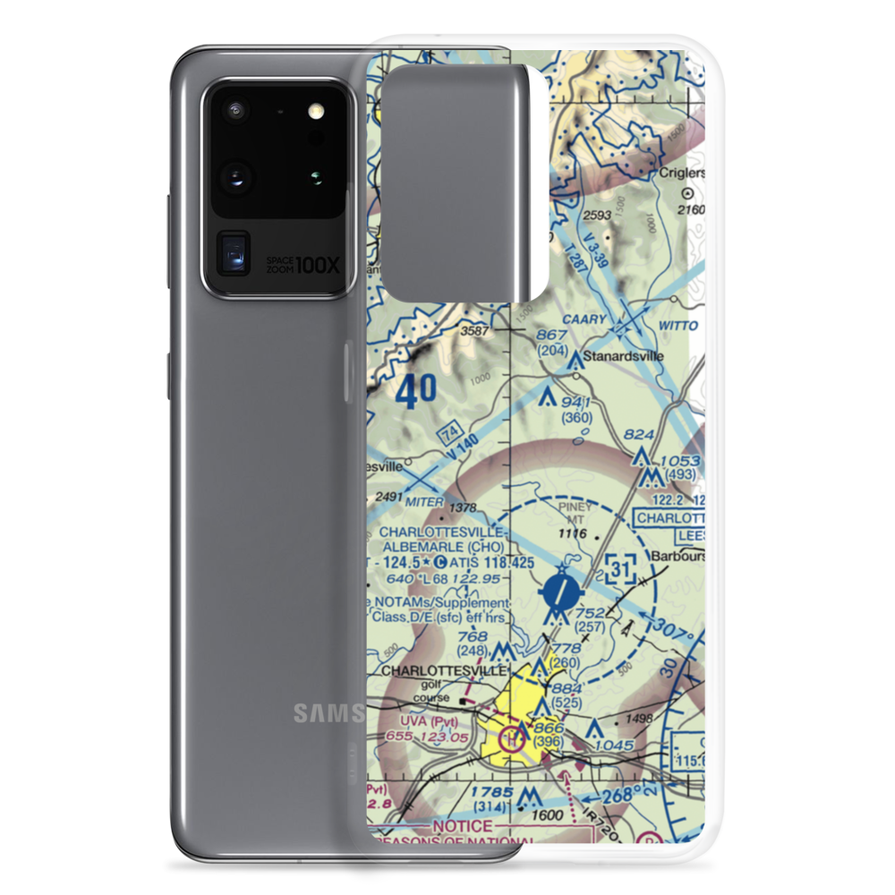 Hilldale Airport (78VA) VFR Sectional Samsung Case Samsung Galaxy S20 Ultra model shown