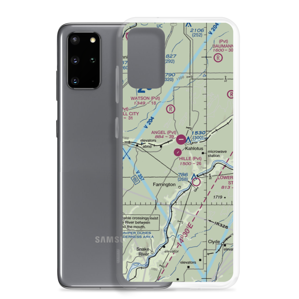 Hille-Kimp Airstrip (4WA6) VFR Sectional Samsung Case Samsung Galaxy S20 Plus model shown