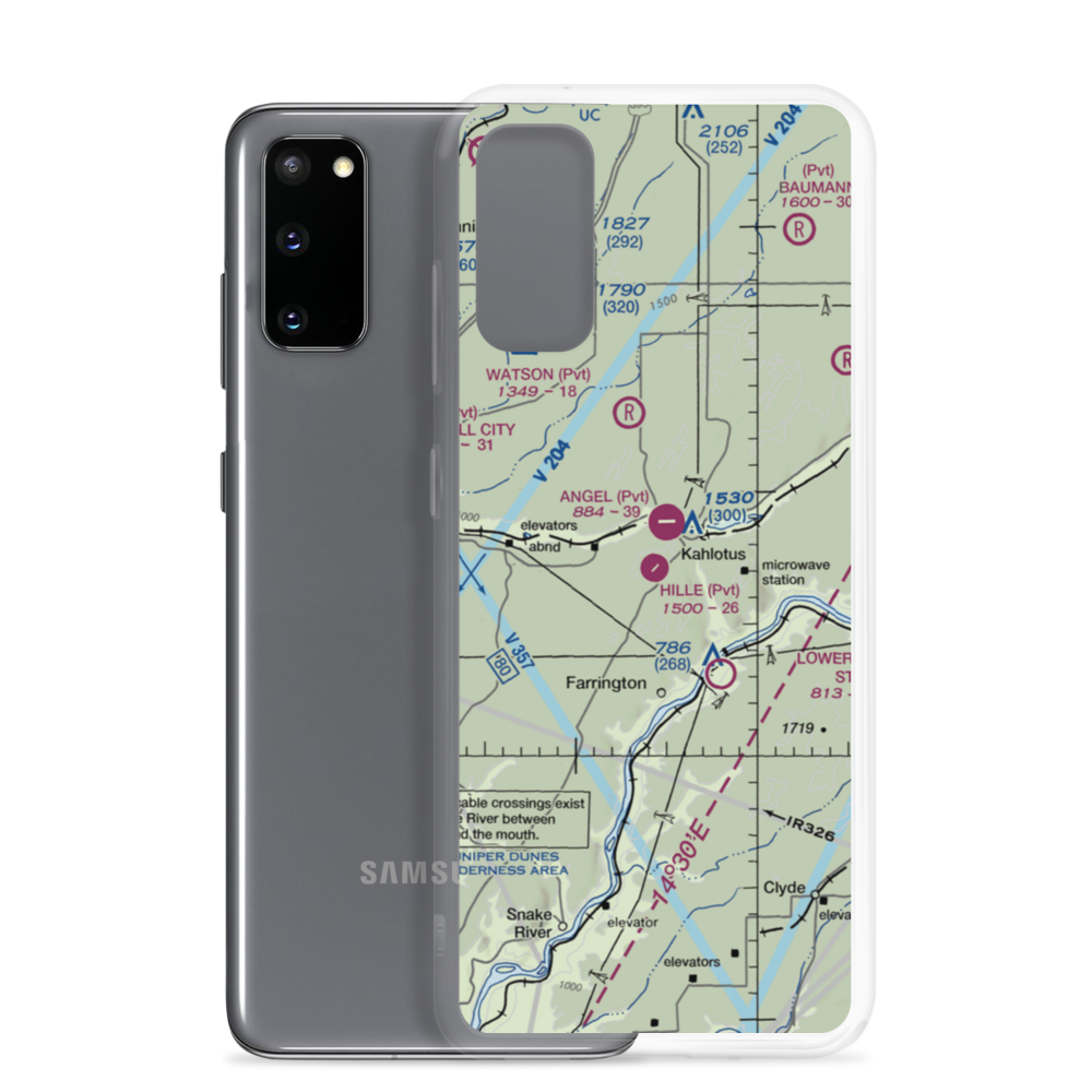 Hille-Kimp Airstrip (4WA6) VFR Sectional Samsung Case Samsung Galaxy S20 model shown