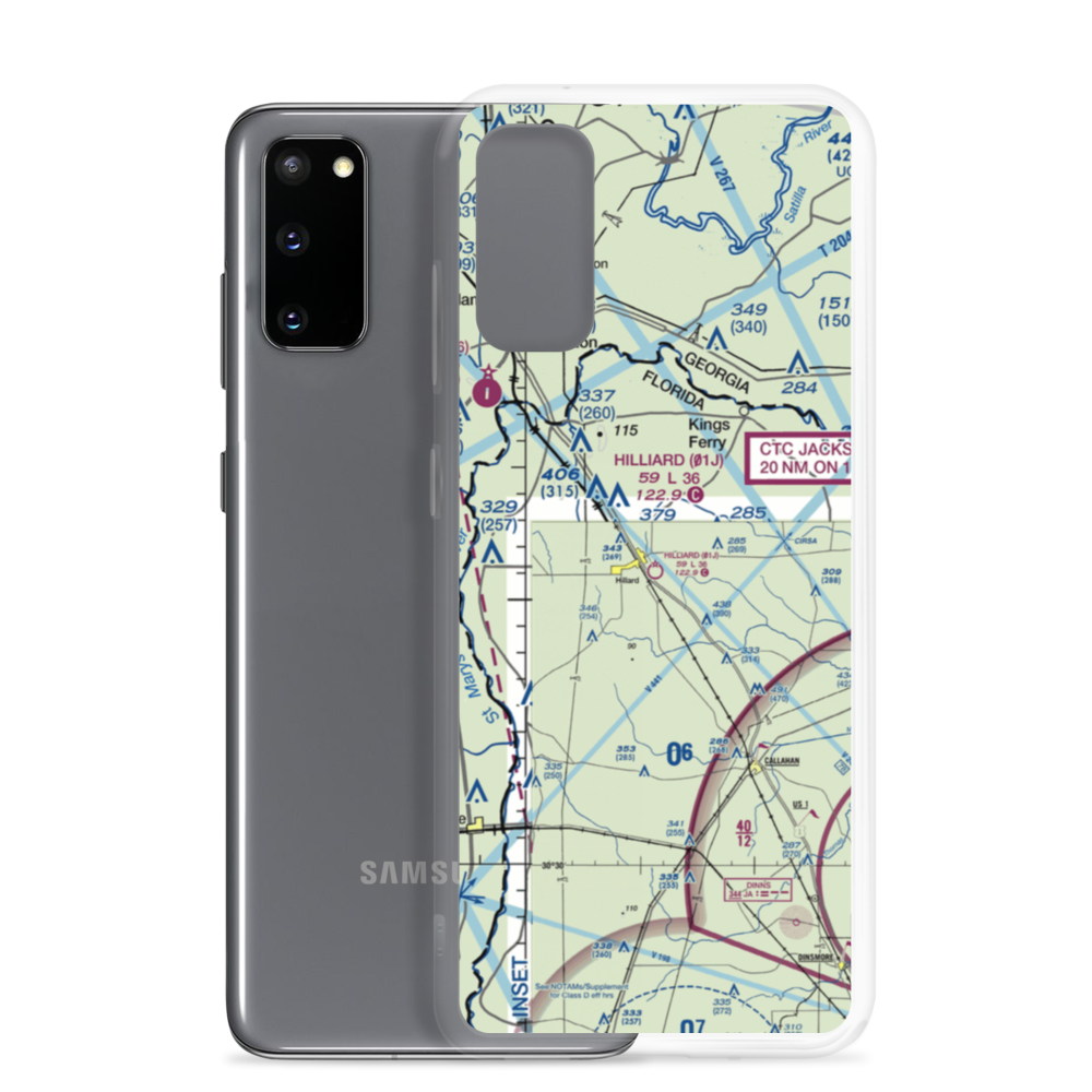 Hilliard Airpark (01J) VFR Sectional Samsung Case Samsung Galaxy S20 model shown