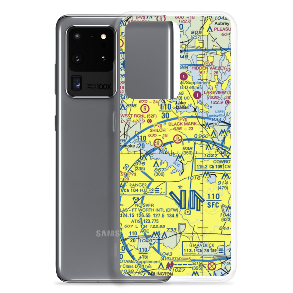 Hilliard Landing Area Airport (5TX6) VFR Sectional Samsung Case Samsung Galaxy S20 Ultra model shown