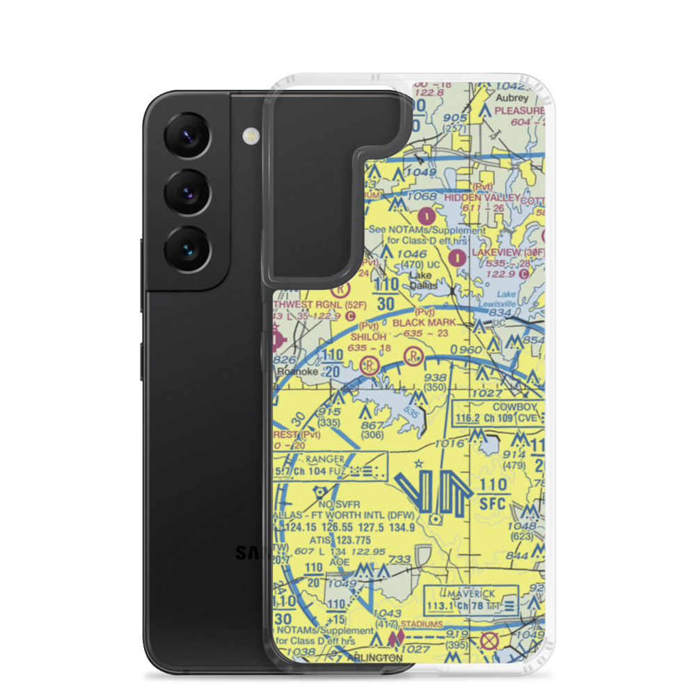 Hilliard Landing Area Airport (5TX6) VFR Sectional Samsung Case Samsung Galaxy S22 model shown