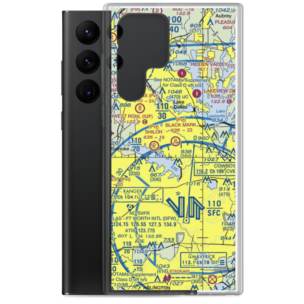 Hilliard Landing Area Airport (5TX6) VFR Sectional Samsung Case Samsung Galaxy S22 Ultra model shown