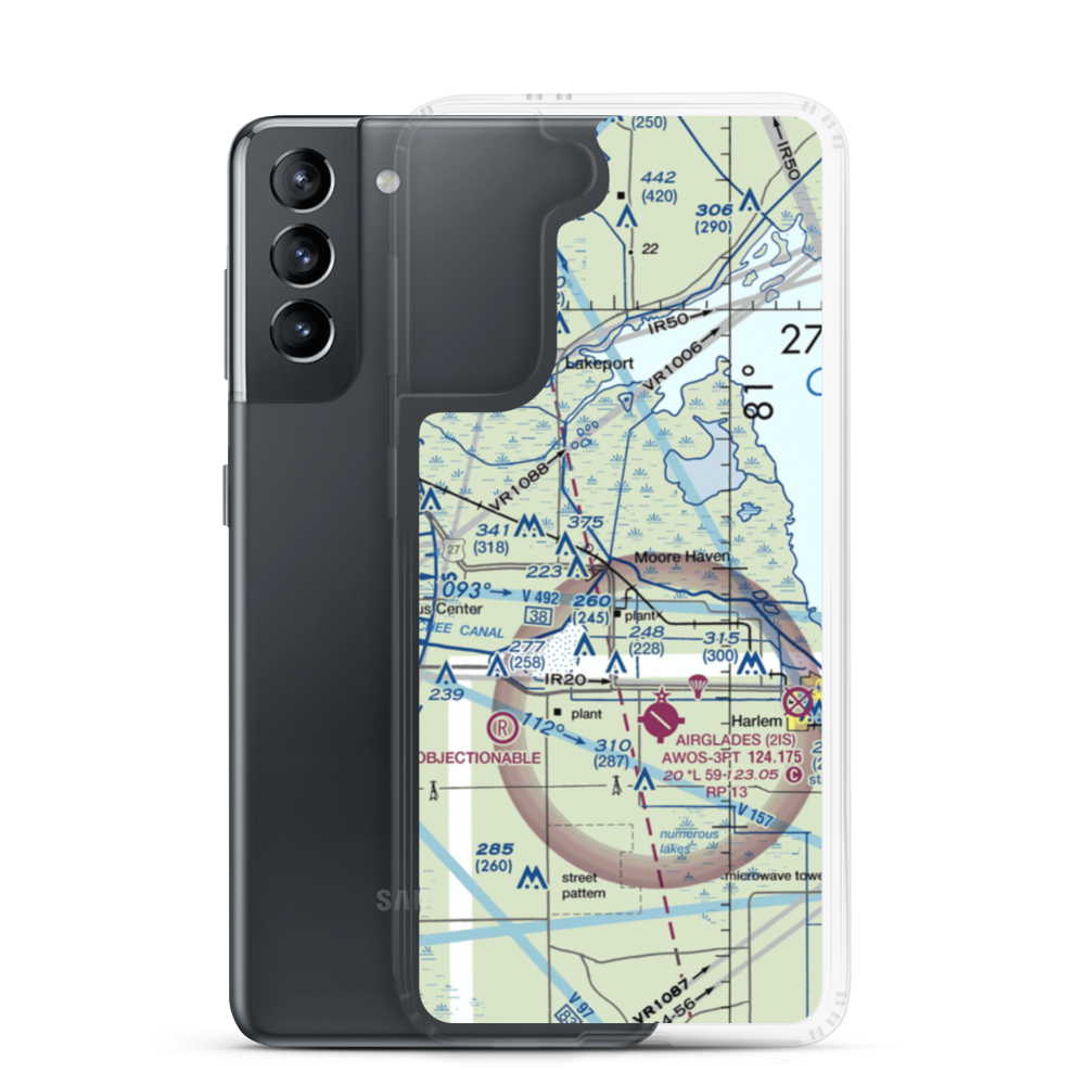 Hilliard's Private Airport (FD96) VFR Sectional Samsung Case Samsung Galaxy S21 model shown