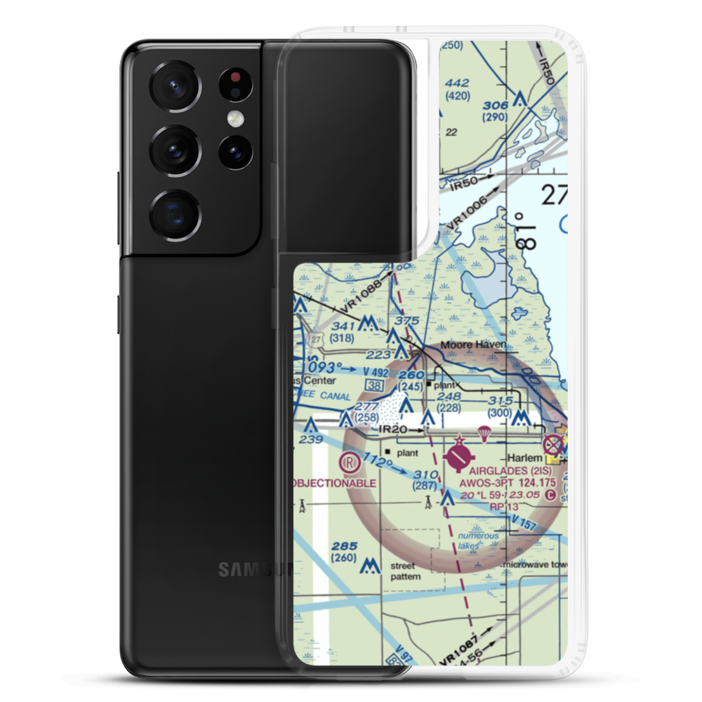 Hilliard's Private Airport (FD96) VFR Sectional Samsung Case Samsung Galaxy S21 Ultra model shown