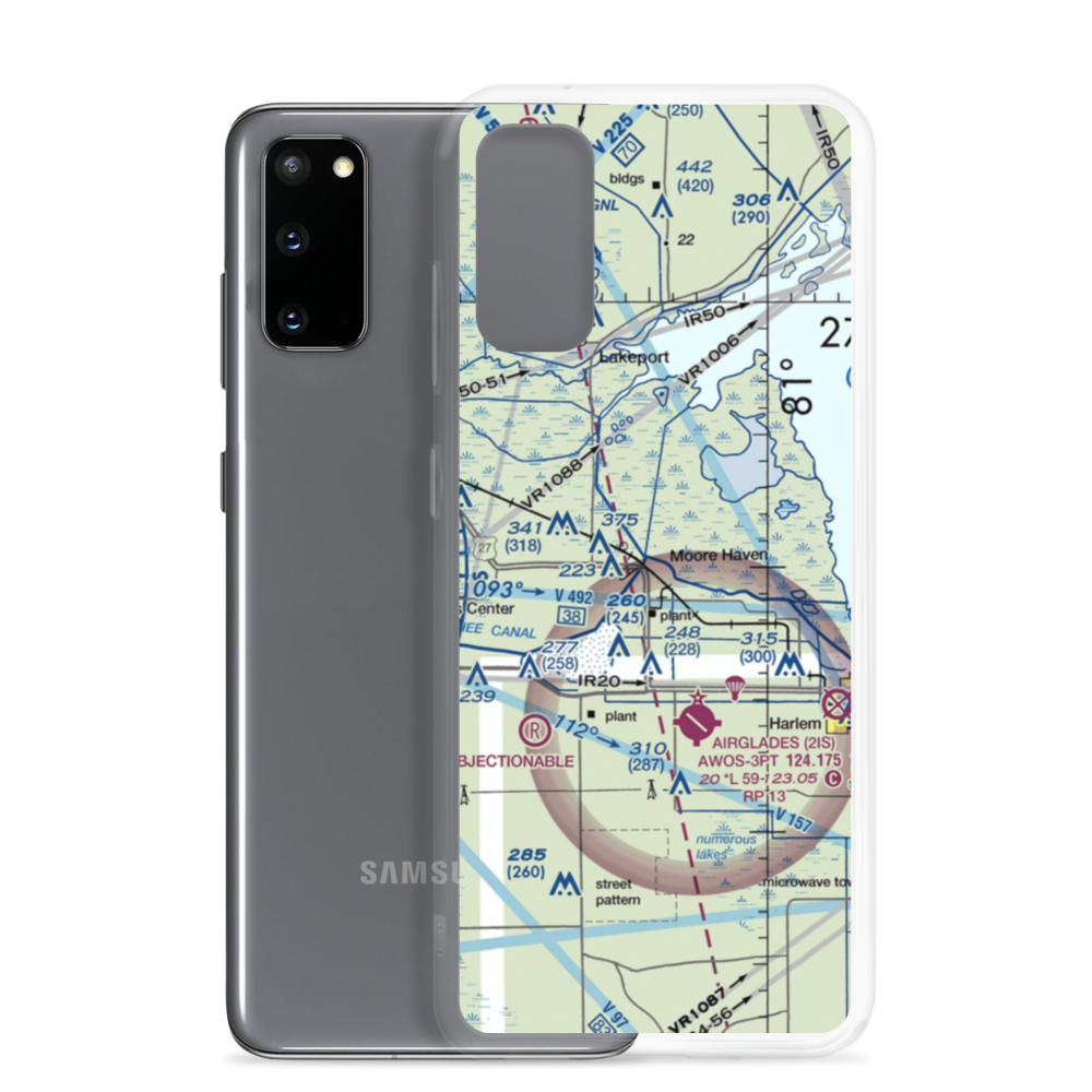 Hilliard's Private Airport (FD96) VFR Sectional Samsung Case Samsung Galaxy S20 model shown