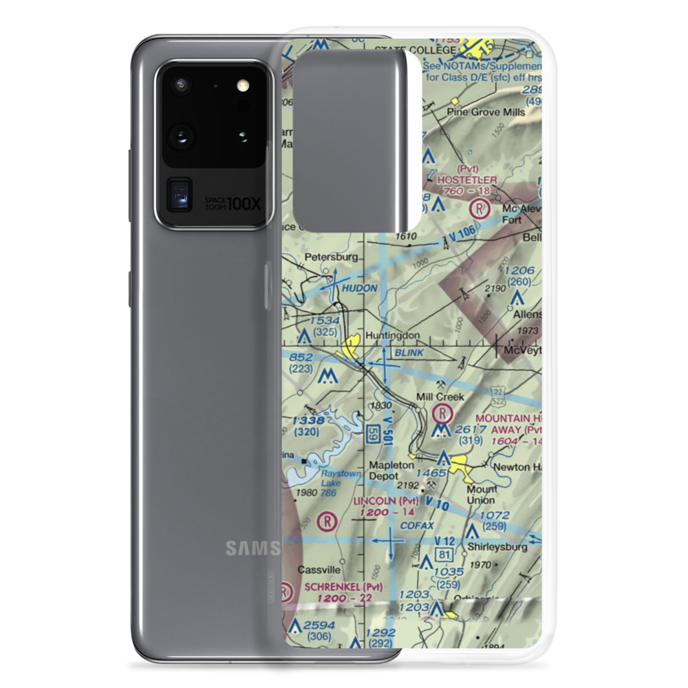 Hilling International Airport (PN64) VFR Sectional Samsung Case Samsung Galaxy S20 Ultra model shown