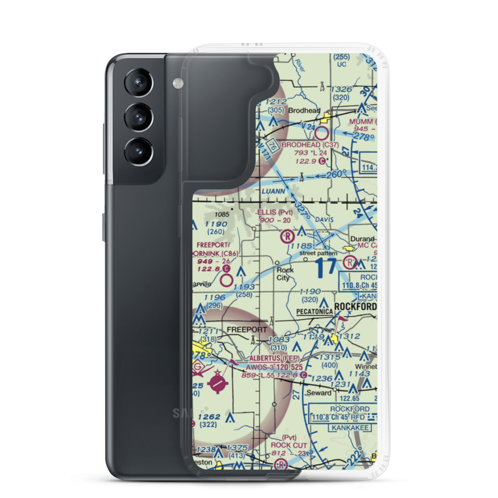 Hillman Airport (LL91) VFR Sectional Samsung Case Samsung Galaxy S21 model shown