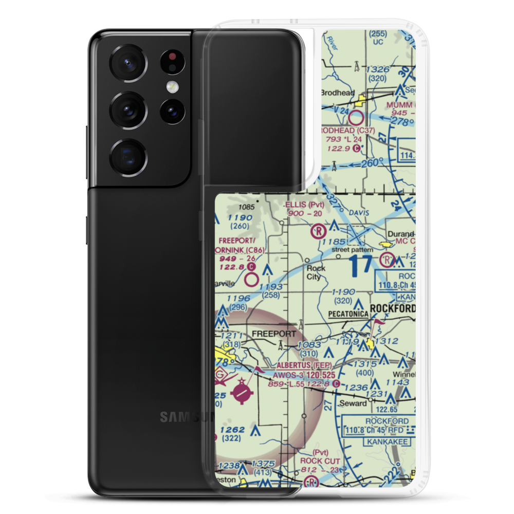 Hillman Airport (LL91) VFR Sectional Samsung Case Samsung Galaxy S21 Ultra model shown
