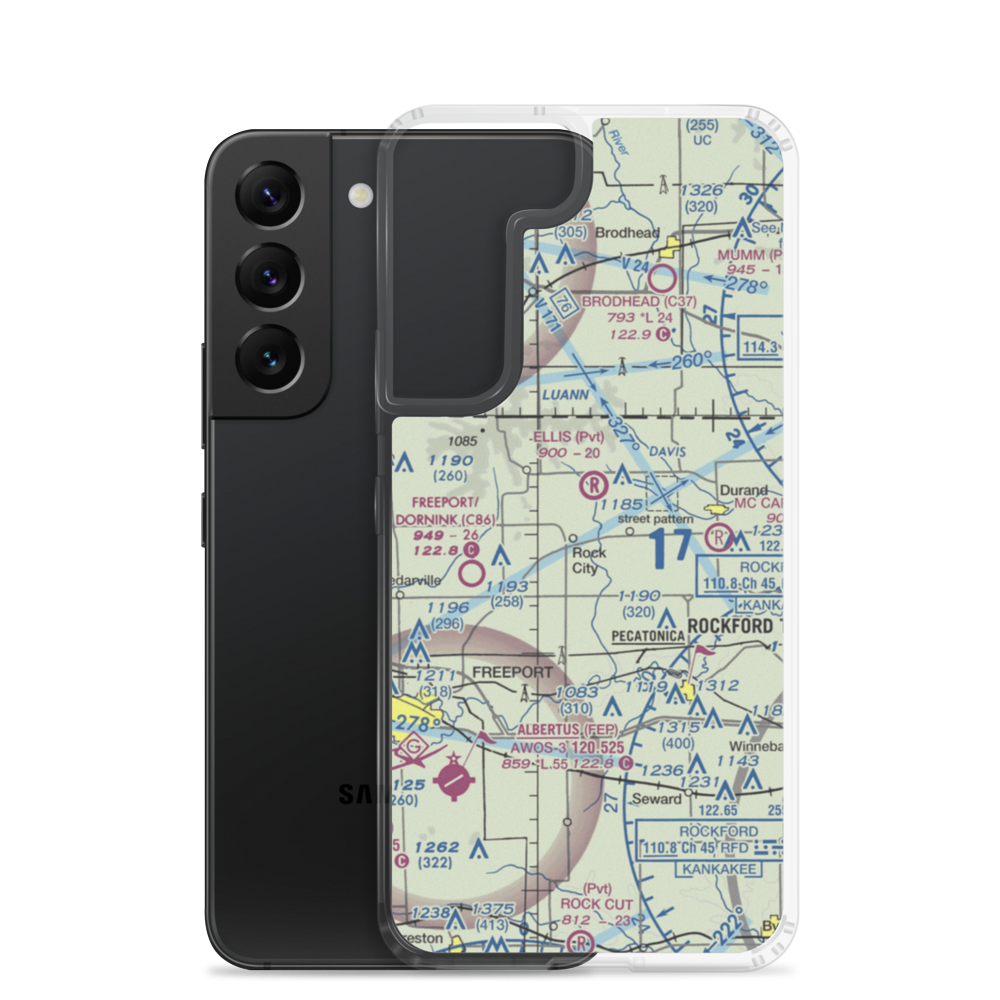 Hillman Airport (LL91) VFR Sectional Samsung Case Samsung Galaxy S22 model shown