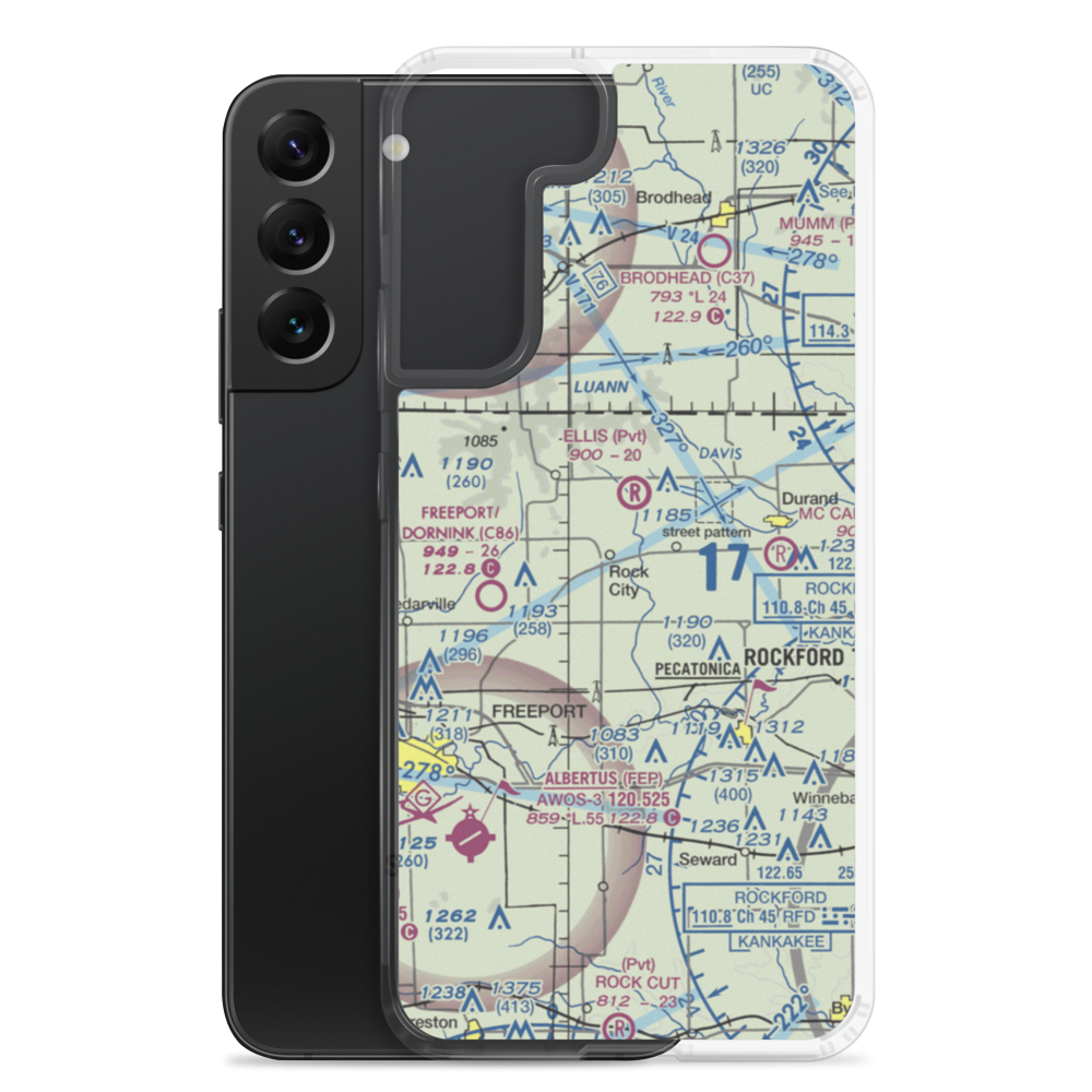 Hillman Airport (LL91) VFR Sectional Samsung Case Samsung Galaxy S22 Plus model shown
