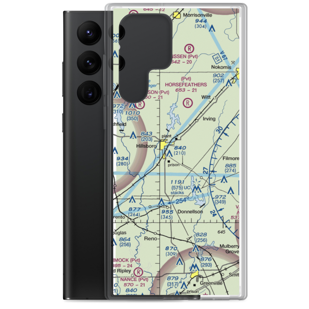 Hillsboro Municipal Airport (3K4) VFR Sectional Samsung Case Samsung Galaxy S22 Ultra model shown
