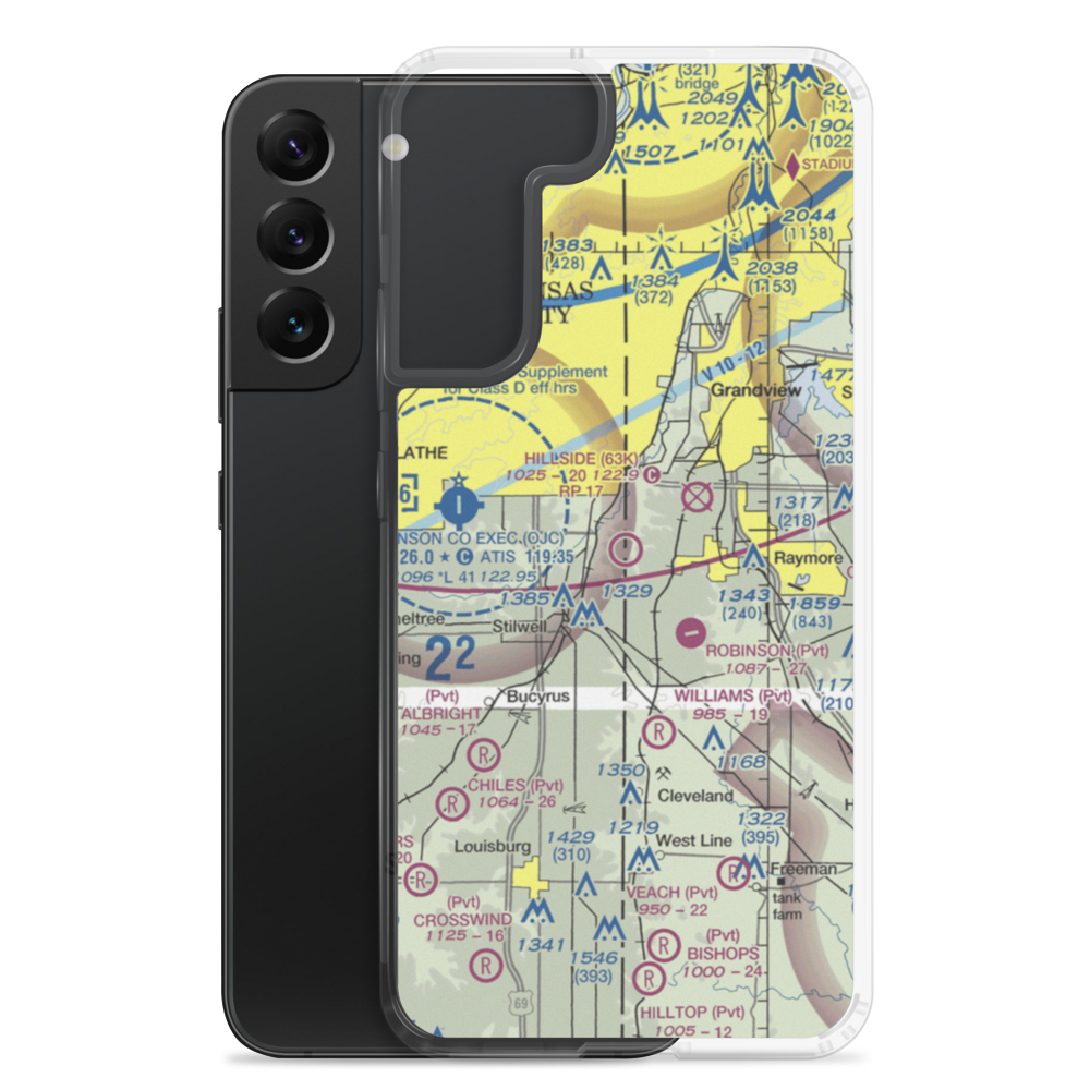Hillside Airport (63K) VFR Sectional Samsung Case Samsung Galaxy S22 Plus model shown