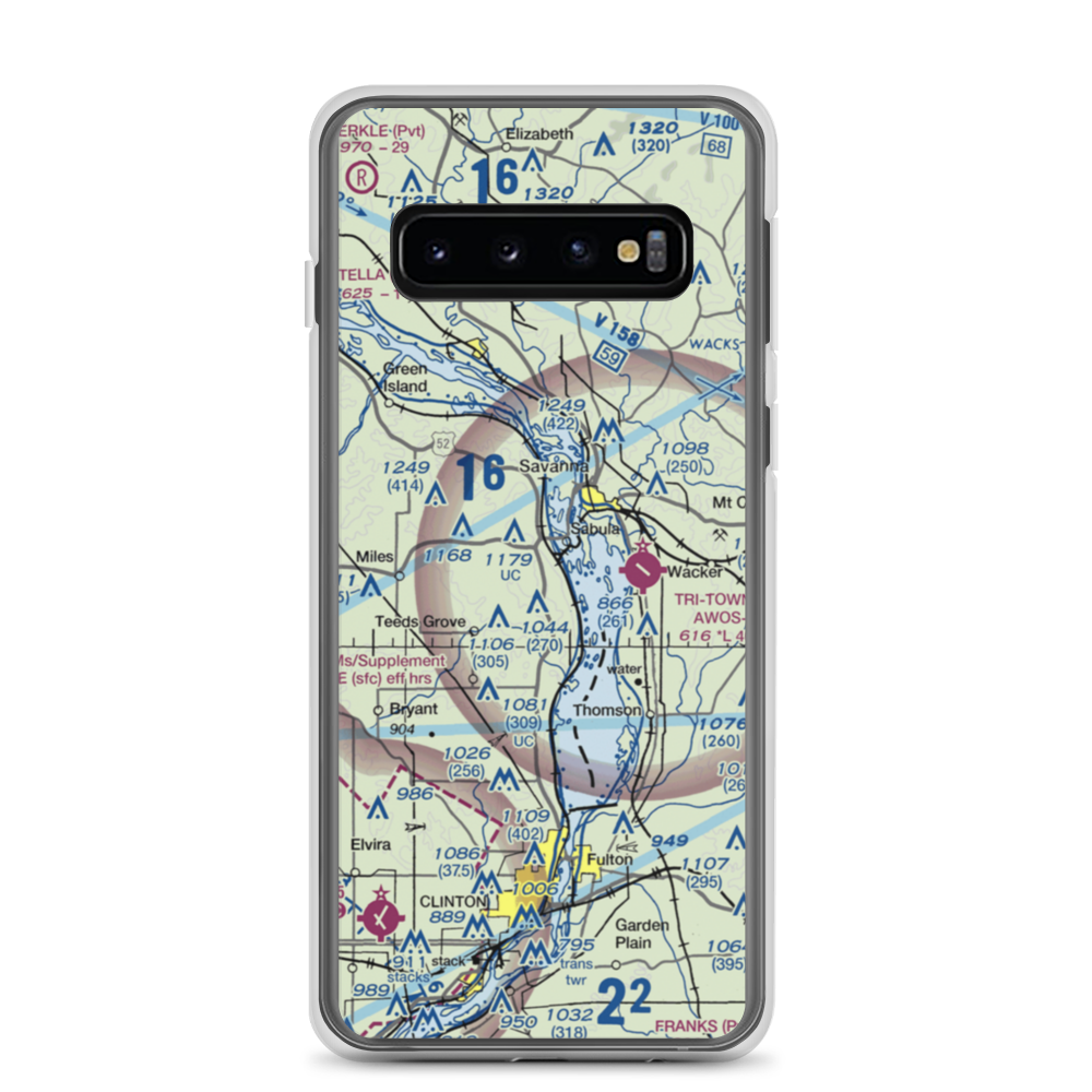 Hillside Stables Airport (13IA) VFR Sectional Samsung Case Samsung Galaxy S10 model shown