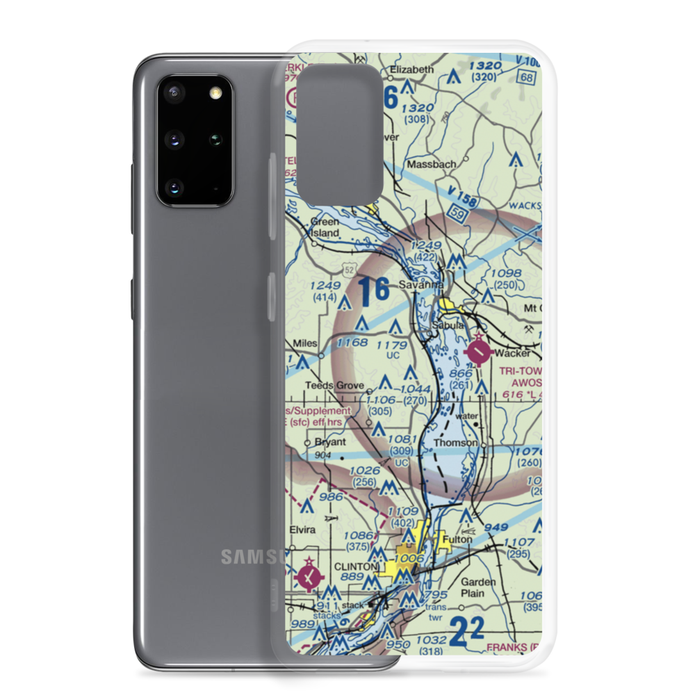 Hillside Stables Airport (13IA) VFR Sectional Samsung Case Samsung Galaxy S20 Plus model shown