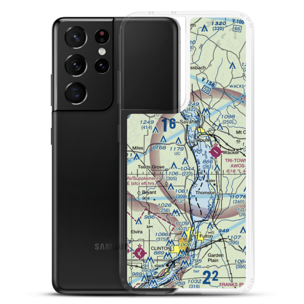 Hillside Stables Airport (13IA) VFR Sectional Samsung Case Samsung Galaxy S21 Ultra model shown