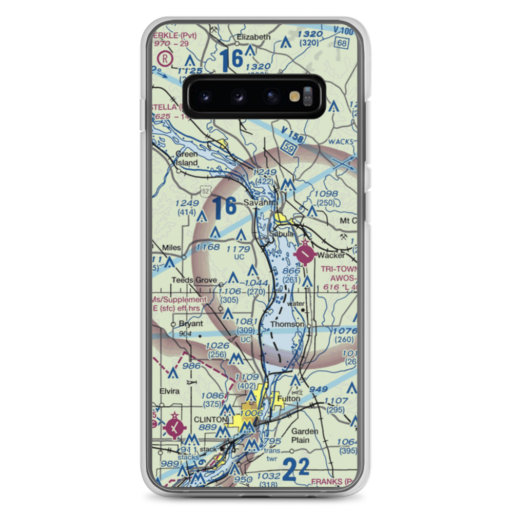 Hillside Stables Airport (13IA) VFR Sectional Samsung Case Samsung Galaxy S10+ model shown