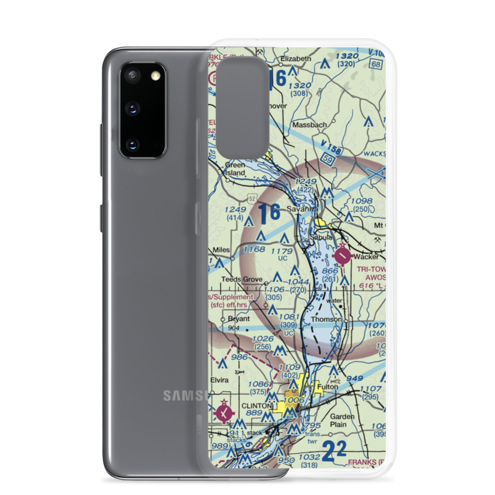 Hillside Stables Airport (13IA) VFR Sectional Samsung Case Samsung Galaxy S20 model shown